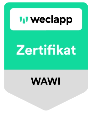 weclapp Zertifikat Warenwirtschaft