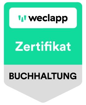 weclapp Buchhaltung Zertifikat